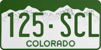 CO license plate 125SCL