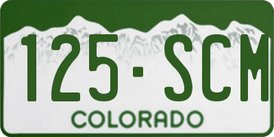 CO license plate 125SCM