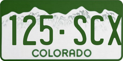 CO license plate 125SCX