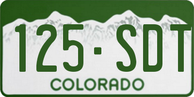 CO license plate 125SDT