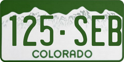 CO license plate 125SEB