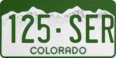 CO license plate 125SER