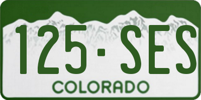 CO license plate 125SES
