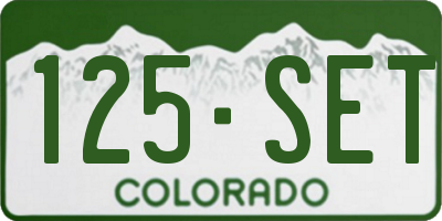 CO license plate 125SET