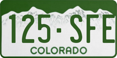 CO license plate 125SFE