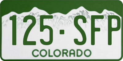 CO license plate 125SFP