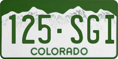 CO license plate 125SGI