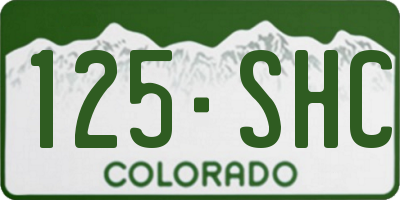 CO license plate 125SHC