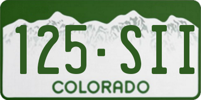 CO license plate 125SII