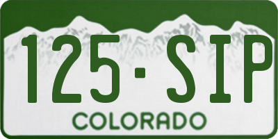 CO license plate 125SIP