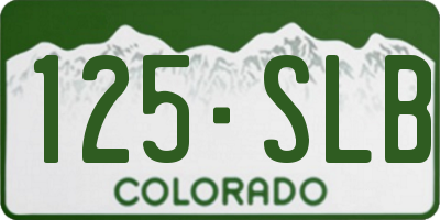 CO license plate 125SLB