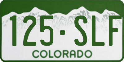 CO license plate 125SLF