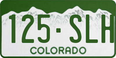 CO license plate 125SLH