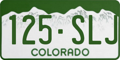 CO license plate 125SLJ
