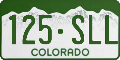CO license plate 125SLL