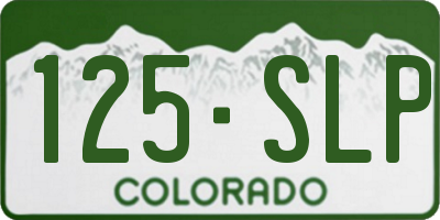 CO license plate 125SLP