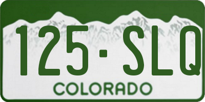 CO license plate 125SLQ