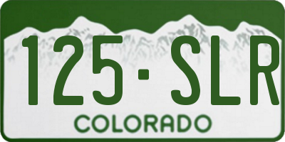 CO license plate 125SLR
