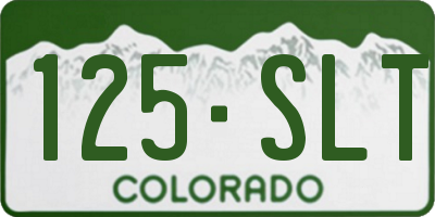 CO license plate 125SLT