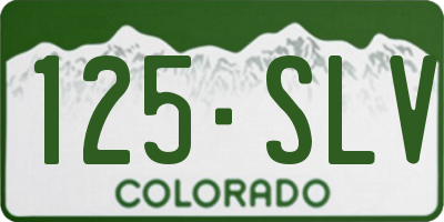 CO license plate 125SLV