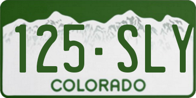 CO license plate 125SLY