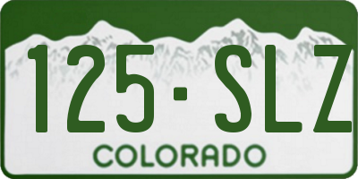 CO license plate 125SLZ