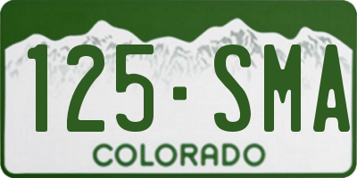 CO license plate 125SMA