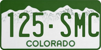 CO license plate 125SMC
