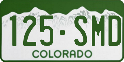 CO license plate 125SMD
