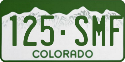 CO license plate 125SMF