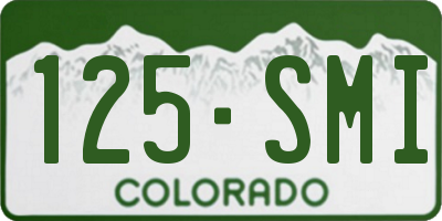 CO license plate 125SMI