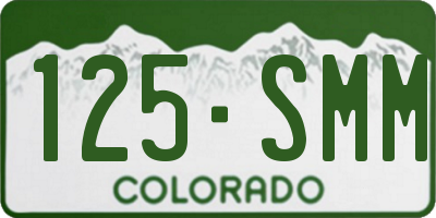 CO license plate 125SMM
