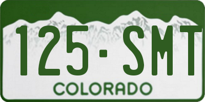 CO license plate 125SMT