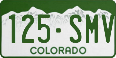 CO license plate 125SMV