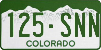 CO license plate 125SNN