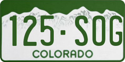 CO license plate 125SOG