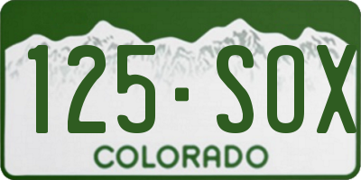 CO license plate 125SOX