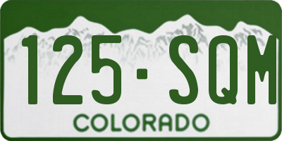 CO license plate 125SQM