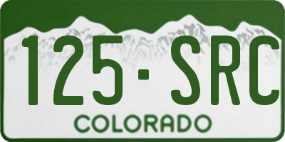 CO license plate 125SRC
