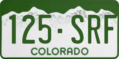 CO license plate 125SRF