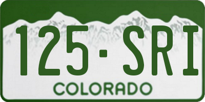 CO license plate 125SRI