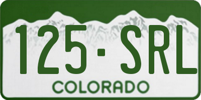 CO license plate 125SRL