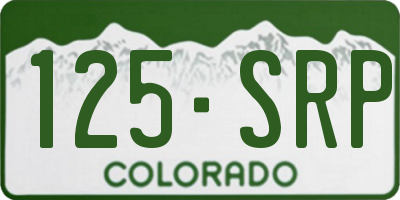 CO license plate 125SRP