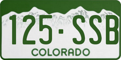 CO license plate 125SSB
