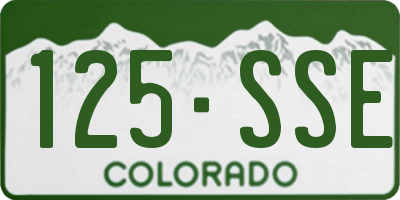 CO license plate 125SSE