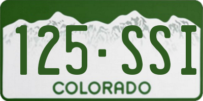 CO license plate 125SSI