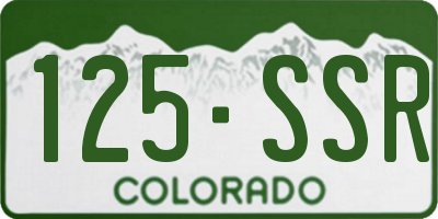 CO license plate 125SSR