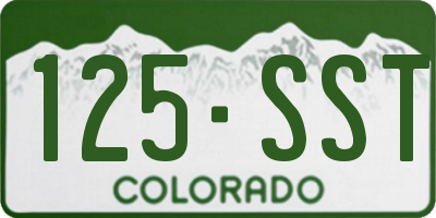 CO license plate 125SST