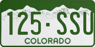 CO license plate 125SSU