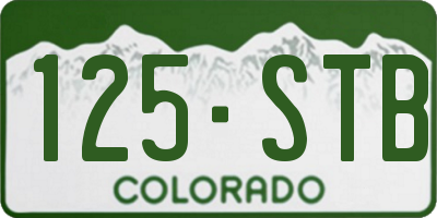 CO license plate 125STB